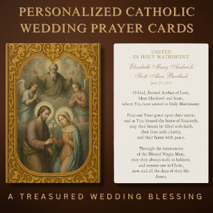Tarjeta de Oración de Boda Católica de Esponsales