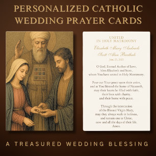 Tarjeta de Oración de Boda Católica de Esponsales
