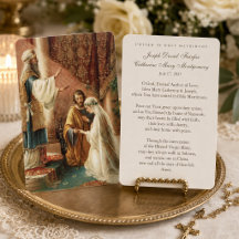 Tarjeta de oración de boda católica Esponsales