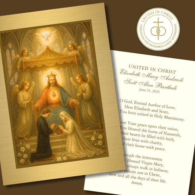 Tarjeta de Oración de Boda Católica Jesús (Subido por el creador)