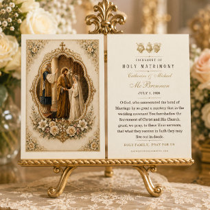 Tarjeta de oración de boda de esponsales de San Jo
