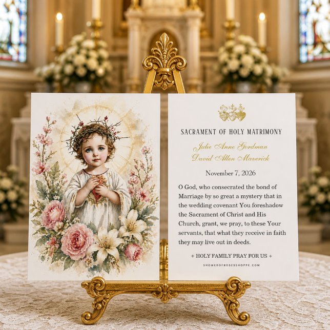 Tarjeta de Oración de Boda del Sagrado Corazón de  (Subido por el creador)