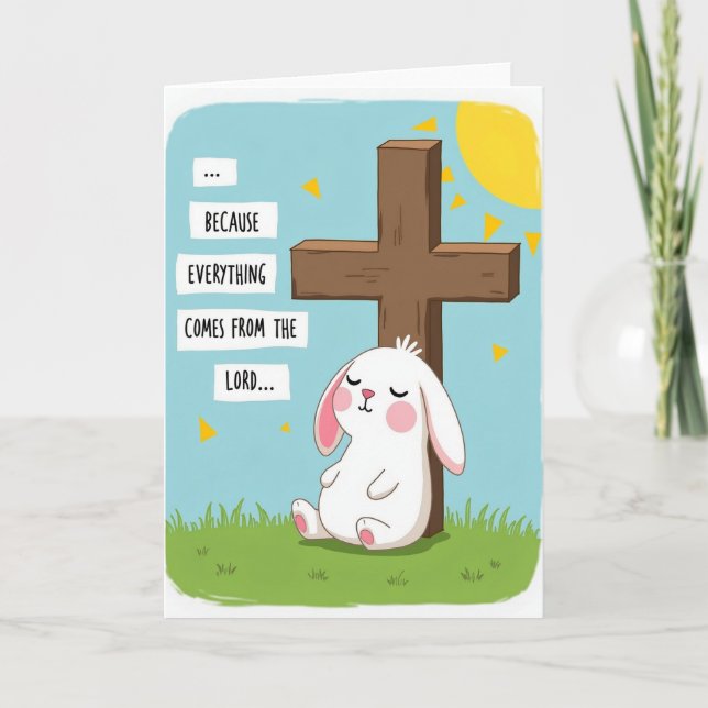 Tarjeta de oración de conejo pacífico (Anverso)