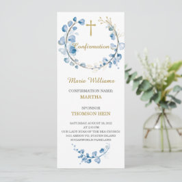 Tarjeta de oración de confirmación personalizada p