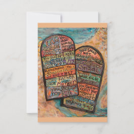 Tarjeta de oración de diez mandamientos