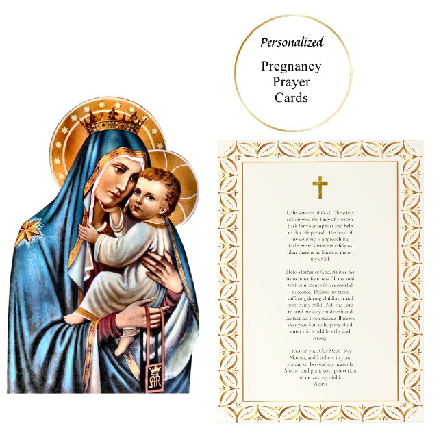 Tarjeta de oración de embarazo de la Iglesia Catól (Subido por el creador)