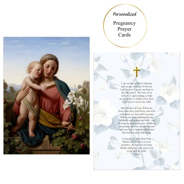 Tarjeta de oración de embarazo de la Iglesia Catól (Subido por el creador)