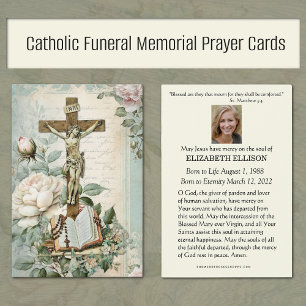 Tarjeta de oración de Escritura conmemorativa de f