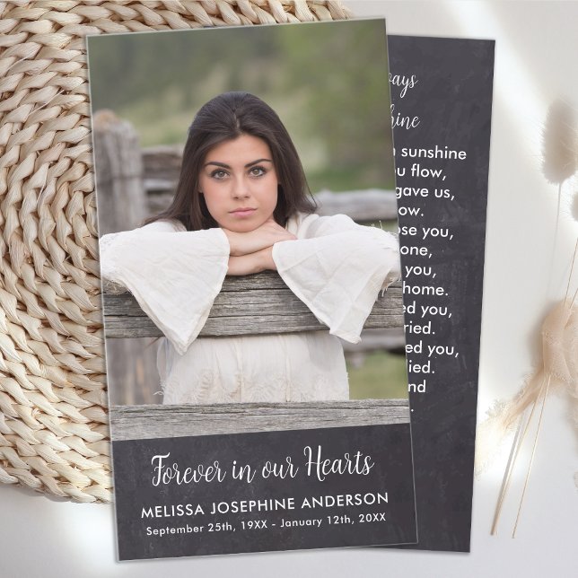 Tarjeta de oración de funeral conmemorativa foto r (Subido por el creador)