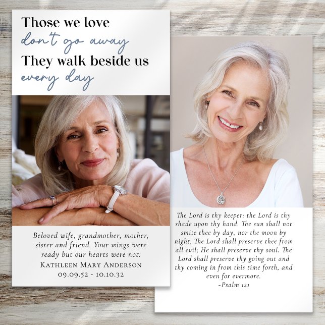 Tarjeta de oración de funerales conmemorativa de f (Subido por el creador)