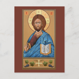 Tarjeta de oración de iconos de Cristo