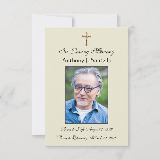Tarjeta de oración de Jesús del Servicio de Funera (Anverso)