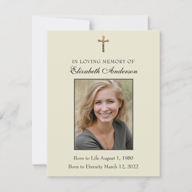 Tarjeta de oración de Jesús del Servicio de Funera (Anverso)