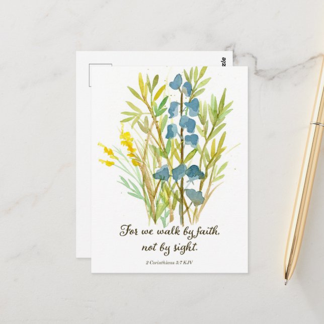 Tarjeta de oración de la Escritura de caminar por  (Anverso/Reverso In Situ)