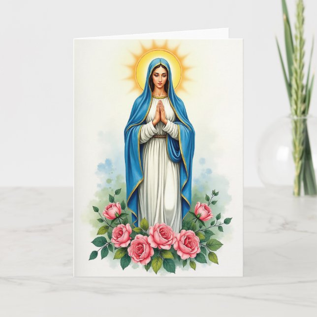 Tarjeta de oración de la Madre Bendita (Anverso)