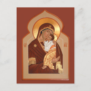 Tarjeta de oración de la Madre de Dios de Yaroslav