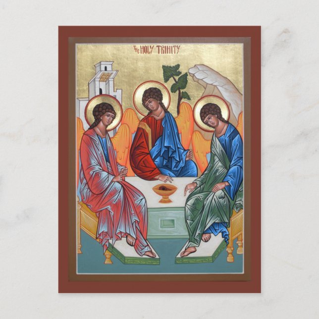 Tarjeta de oración de la Santísima Trinidad (Anverso)