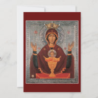 tarjeta de oración de Madre de Dios-Cáliz inagotab