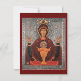 tarjeta de oración de Madre de Dios-Cáliz inagotab