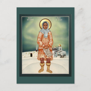Tarjeta de oración de Matushka Olga de Alaska