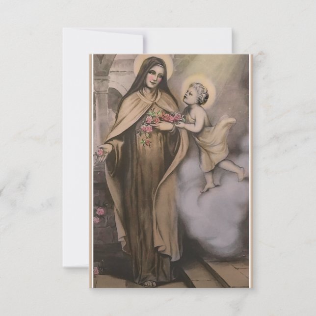 Tarjeta de oración de novena de 5 días de Sta. Ter (Anverso)