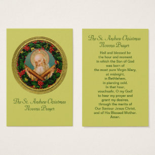 Tarjeta de oración de novena de Navidad de San And