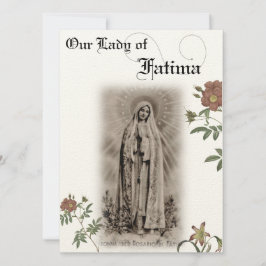 Tarjeta de oración de Nuestra Señora de Fátima