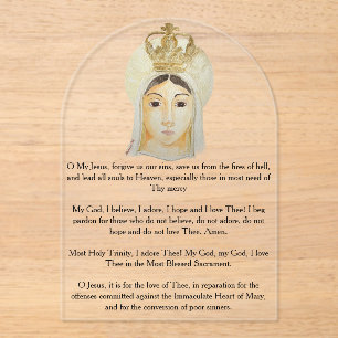 Tarjeta de Oración de Nuestra Señora de Fátima Acr