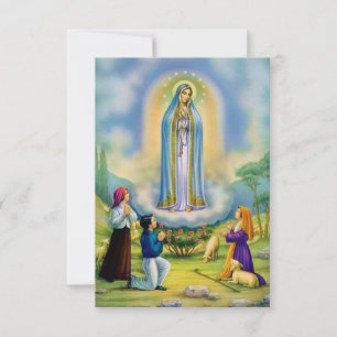 Tarjeta de oración de Nuestra Señora de Fatima Ros