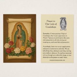 Tarjeta de oración de Nuestra Señora de Guadalupe