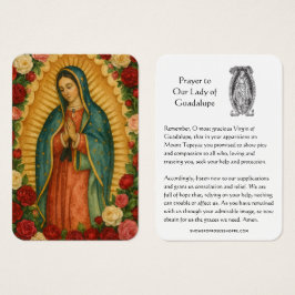 Tarjeta de Oración de Nuestra Señora de Guadalupe