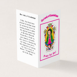 Tarjeta de oración de Nuestra Señora de Guadalupe