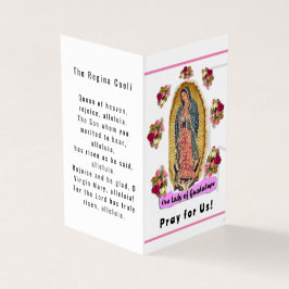 Tarjeta de oración de Nuestra Señora de Guadalupe