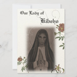 Tarjeta de oración de Nuestra Señora de Kibeho