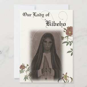 Tarjeta de oración de Nuestra Señora de Kibeho