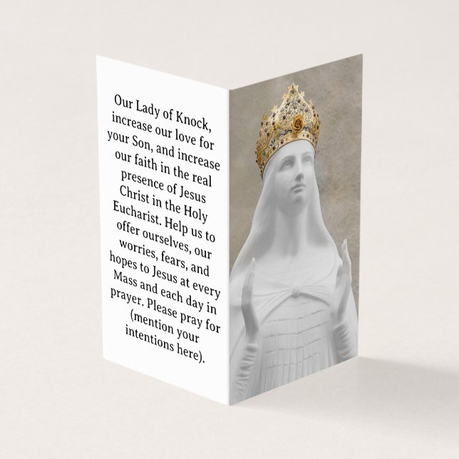 Tarjeta de Oración de Nuestra Señora de Knock (Exterior)