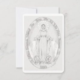 Tarjeta de oración de nuestra Señora de la Milagro