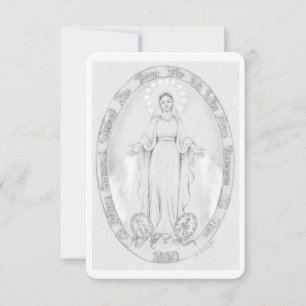 Tarjeta de oración de nuestra Señora de la Milagro