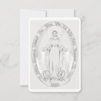 Tarjeta de oración de nuestra Señora de la Milagro