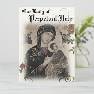 Tarjeta de oración de Nuestra Señora de la Perpetu