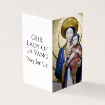 Tarjeta de oración de Nuestra Señora de La Vang
