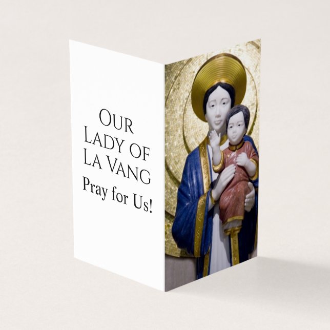 Tarjeta de oración de Nuestra Señora de La Vang (Exterior)