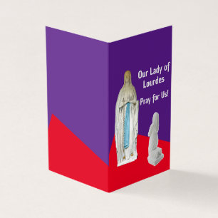 Tarjeta de oración de Nuestra Señora de Lourdes