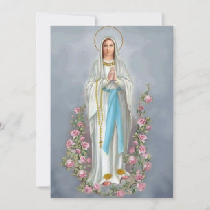 Tarjeta de oración de Nuestra Señora de Lourdes Me