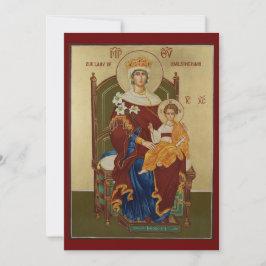 Tarjeta de oración de Nuestra Señora de Walsingham