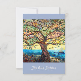 Tarjeta de oración de nuestro padre (plegaria del