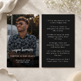 Tarjeta de oración de poema | Recuerdo de foto de 