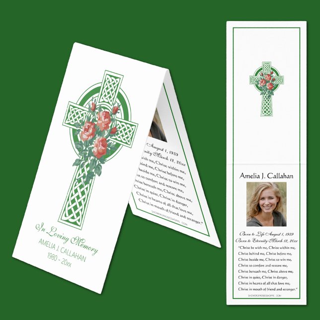 Tarjeta de oración de Rosas irlandeses funerales c (Subido por el creador)