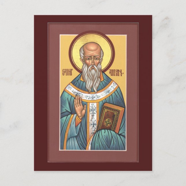 Tarjeta de oración de Saint Aidan (Anverso)