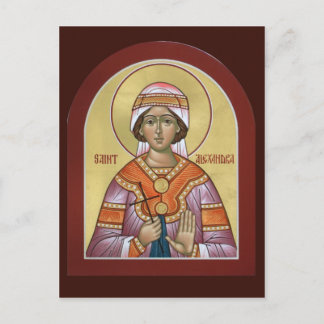Tarjeta de oración de Saint Alexandra